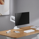 Alterzone Arm Luxe Heavy-duty Single Monitor Arm, White Alterzone Arm Luxe Heavy-duty Single Monitor Arm, White