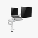 Alterzone Arm Luxe Heavy-duty Single Monitor Arm with Laptop Tray, White Alterzone Arm Luxe Heavy-duty Single Monitor Arm with Laptop Tray, White