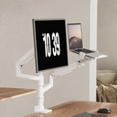 Alterzone Arm Luxe Heavy-duty Single Monitor Arm with Laptop Tray, White Alterzone Arm Luxe Heavy-duty Single Monitor Arm with Laptop Tray, White
