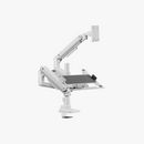 Alterzone Arm Luxe Heavy-duty Single Monitor Arm with Laptop Tray, White Alterzone Arm Luxe Heavy-duty Single Monitor Arm with Laptop Tray, White