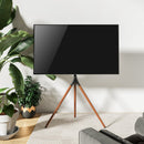 Alterzone Trio Easel TV Floor Stand for 45"-65" TVs, Walnut - DELENordic.com Alterzone Trio TV-lattiajalusta 45