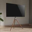 Alterzone Trio Easel TV Floor Stand for 45"-65" TVs, Walnut - DELENordic.com Alterzone Trio TV-lattiajalusta 45