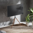 Alterzone Trio Easel TV Floor Stand for 45"-65" TVs, Walnut - DELENordic.com Alterzone Trio TV-lattiajalusta 45
