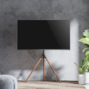 Alterzone Trio Easel TV Floor Stand for 45"-65" TVs, Walnut - DELENordic.com Alterzone Trio TV-lattiajalusta 45