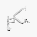Alterzone Arm Luxe Heavy-duty Single Monitor Arm with Laptop Tray, White Alterzone Arm Luxe Heavy-duty Single Monitor Arm with Laptop Tray, White