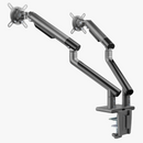 Alterzone Arm Duo Aluminum Monitor Arm, Space Gray - DELENordic.com Alterzone Arm Duo alumiininen monitorivarsi kahdelle 17