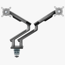 Alterzone Arm Duo Aluminum Monitor Arm, Space Gray - DELENordic.com Alterzone Arm Duo alumiininen monitorivarsi kahdelle 17