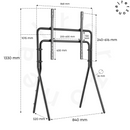 Alterzone Steel TV Floor Stand for 49"-70" TVs, Black - DELENordic.com Alterzone Steel TV-lattiajalusta 49