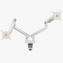 Alterzone Arm Duo USB Aluminum Monitor Arm, 2 x USB 3.0 Ports, White - DELENordic.com Alterzone Arm Duo USB alumiininen monitorivarsi kahdelle 17