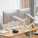 Alterzone Arm Duo USB Aluminum Monitor Arm, 2 x USB 3.0 Ports, White - DELENordic.com Alterzone Arm Duo USB alumiininen monitorivarsi kahdelle 17