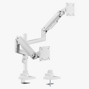 Alterzone Arm Luxe Heavy-duty Duo Monitor Arm, White - DELENordic.com Alterzone Arm Luxe Heavy-duty Duo Monitor Arm, White