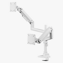 Alterzone Arm Luxe Heavy-duty Duo Monitor Arm, White - DELENordic.com Alterzone Arm Luxe Heavy-duty Duo Monitor Arm, White