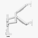 Alterzone Arm Luxe Heavy-duty Duo Monitor Arm, White - DELENordic.com Alterzone Arm Luxe Heavy-duty Duo Monitor Arm, White