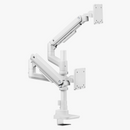 Alterzone Arm Luxe Heavy-duty Duo Monitor Arm, White - DELENordic.com Alterzone Arm Luxe Heavy-duty Duo Monitor Arm, White