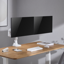 Alterzone Arm Luxe Heavy-duty Duo Monitor Arm, White - DELENordic.com Alterzone Arm Luxe Heavy-duty Duo Monitor Arm, White