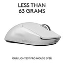 Logitech G PRO X Superlight Wireless Gaming Mouse, White - DELENordic.com Logitech G PRO X Superlight Wireless Gaming Mouse, White