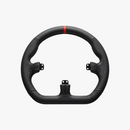 D型 ブラック レザー ステアリング Closed D Black Leather Rim - dele.io Asetek Closed D Black Leather Ratt