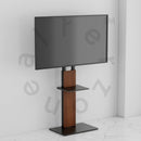 Alterzone Slim 7s TV Floor Stand with Shelf for 37"-70" TVs, Walnut - DELENordic.com Alterzone Slim 7s TV Floor Stand with Shelf for 37
