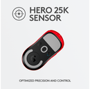 Logitech G PRO X Superlight Wireless Gaming Mouse, Red - DELENordic.com Logitech G PRO X Superlight Wireless Gaming Mouse, Red