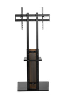 Alterzone Slim 7s TV Floor Stand with Shelf for 37"-70" TVs, Walnut - DELENordic.com Alterzone Slim 7s TV Floor Stand with Shelf for 37