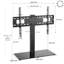 Alterzone Slim 7g Compact TV Stand with Glass Base for 37"-70" TVs, Black - DELENordic.com Alterzone Slim 7g Compact TV-lattiajalusta lasipohjalla 37