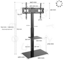 Alterzone Slim 7g TV Stand with Glass Base for 37"-70" TVs, Black - DELENordic.com Alterzone Slim 7g TV-lattiajalusta lasipohjalla 37