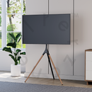 Alterzone Trio Lite Easel TV Floor Stand, Black & Walnut - DELENordic.com Alterzone Trio Lite TV-lattiajalusta 45