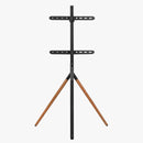 Alterzone Trio Lite Easel TV Floor Stand, Black & Walnut - DELENordic.com Alterzone Trio Lite TV-lattiajalusta 45