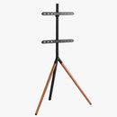 Alterzone Trio Lite Easel TV Floor Stand, Black & Walnut - DELENordic.com Alterzone Trio Lite TV-lattiajalusta 45