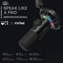 Fifine x DELE K658 USB Dynamic RGB Microphone Bundle for Gaming and Streaming - DELENordic.com Fifine K658 USB Dynamic RGB -mikrofoni