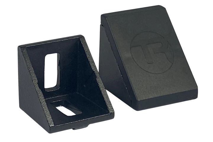 Trak Racer 40mm 8mm Slot Aluminum Corner Bracket & Cap - DELENordic.com Trak Racer 40MM 8MM urallinen alumiininurkka ja päätykorkki