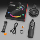 Fifine x DELE K658 USB Dynamic RGB Microphone Bundle for Gaming and Streaming - DELENordic.com Fifine K658 USB Dynamic RGB -mikrofoni